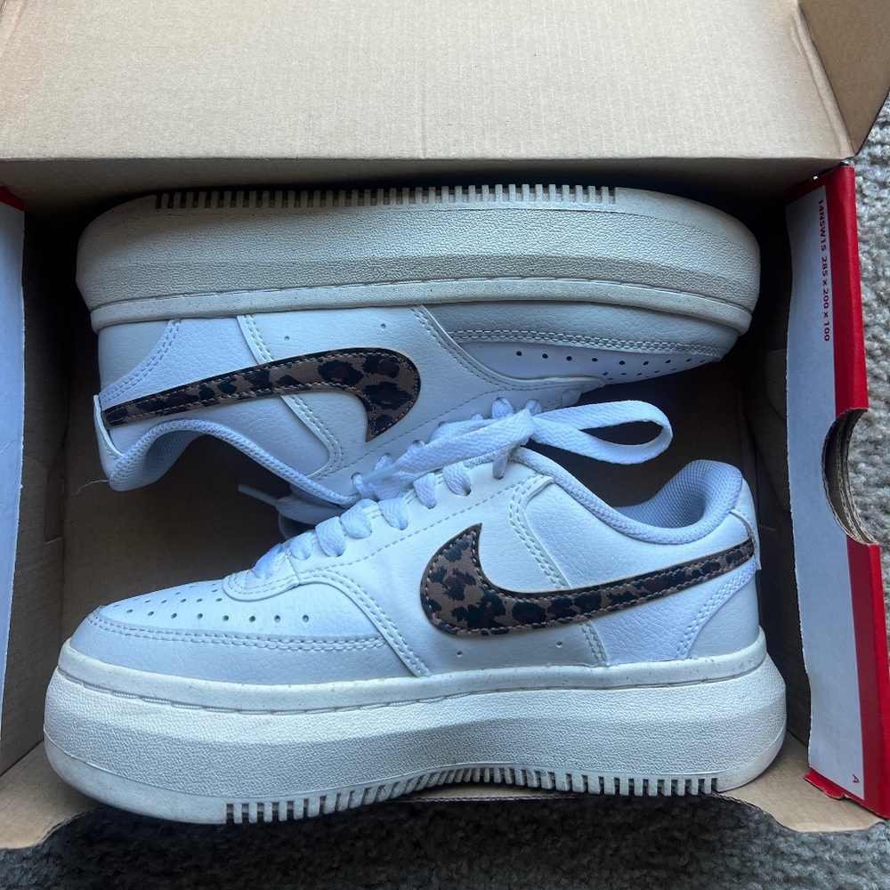 Nike Womens Court Vision Alta ‘Leopard’ Size 6